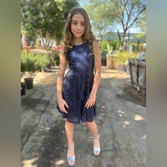 Blue Sequin Dress 💙 - Picture 2 of 4